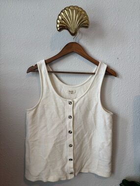 Madewell Cream Button-Front Tank